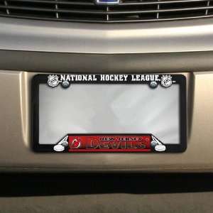 New Jersey Devils Black Plastic License Plate Frame:  