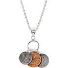 Good LUCK Coin Pendant Necklace with a 24 inch Sterling Silver 