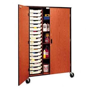  Fleetwood Mobile Split Storage Cabinet, 4 Shelf/18 Tray 