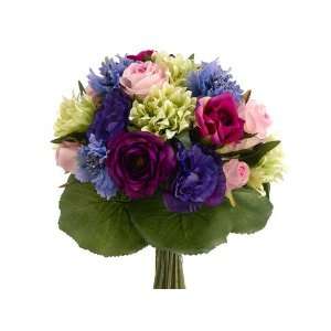  11.5 Rose/Lisianthus Bouquet Blue Purple (Pack of 6 