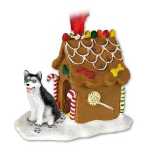    Husky Gingerbread House Ornament   Blue Eyes: Home & Kitchen