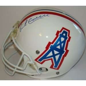    Earl Campbell SIGNED Oilers Texas Helmet 1/1 JSA