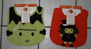 NWT Carters Just One You HALLOWEEN BIB ~2 Choices~ 664454605404  