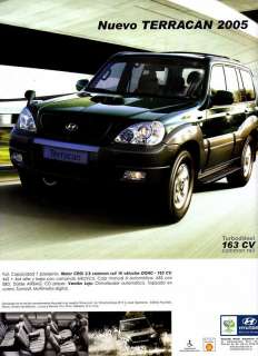2005 HYUNDAI TERRACAN 4X4 CAR PRINT AD in SPANISH  