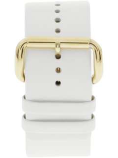 MARC JACOBS WHITE LEATHER STRAP,GOLD WATCH MBM2043 NEW  