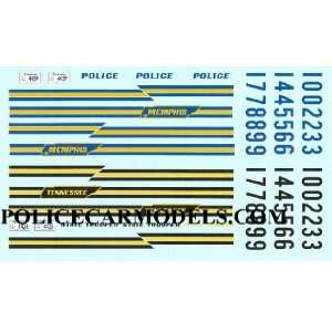   Classic 1/18 Memphis & Tennessee State POLICE Decals