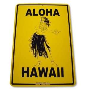  Aloha Hawaii Hula Girl Aluminum Street Sign Sports 