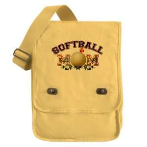  Messenger Field Bag Yellow Softball Mom With Ivy 