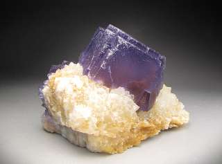 Blue Purple Fluorite on Quartz, Bingham, New Mexico  