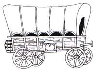 TEACHERS PIONEER COVERED WAGON RUBBER STAMP RW9009  