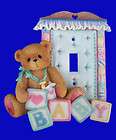 NEW CHERISHED TEDDIES BABY LIGHT SWITCH COVER 203661 BABY GIRL or 