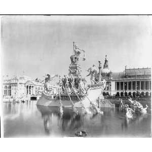   Ship,Columbian Fountain,Columbian Exposition,Chicago