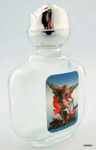 Saint St Michael Protection Holy Water Bottle Font  