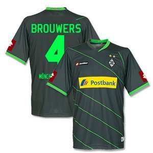 11 12 Borussia Monchengladbach Away Jersey + Brouwers 4 (Fan Style 