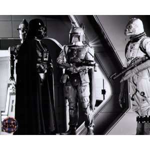    Star Wars Vader, Fett, IG 88, and Bossk B & W Print