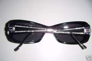  judith leiber sunglasses black frames with silver metal and clear 