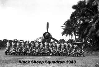 Col Greg Boyington Black Sheep Squadron WWll USMC 1943  