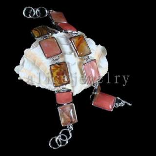 GB063 20x15mm Volcano Cherry Quartz Rectangle Bracelet  