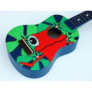   FROG ART GRAPHIC UKULELE LILY CLOUD UKE + CASE Musical Instruments