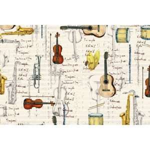  Music & Instruments Rolled Gift Wrap Paper: Office 