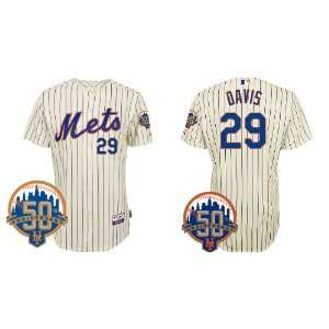New York Mets Authentic MLB Jerseys #29 DAVIS CREAM Cool Base BASEBALL 