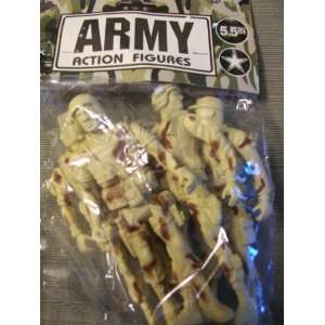   Army Action Figures 5.5 4 Pack (Beige): Greenbrier: Toys & Games