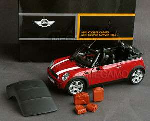 18 BMW Dealer Mini Cooper S Cabrio Red 4 bags Kyosho  