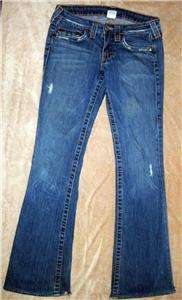 True Religion Bobby Bootcut Distressed Jeans Sz 28  