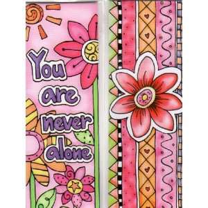  Magnetic Bookmarks  Never Alone/Flower   Set of 2 