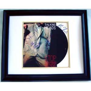  TALKING HEADS Autographed CUSTOM FRAMED Signed Album LP 