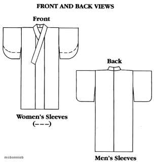 Folkwear Japanese Kimono Sewing Pattern   Men/Misses Sz  