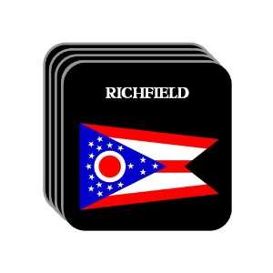 US State Flag   RICHFIELD, Ohio (OH) Set of 4 Mini Mousepad Coasters