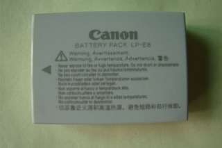New LP E8 For Canon Eos Rebel T2i 550D Digital Battery LPE8