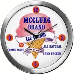  MCCLURG 14 Inch Ice Cream Metal Clock Quartz Movement 