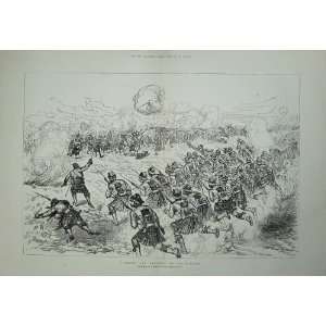   War 1882 Storming Trenches Tel El Kebir Scots Soldiers