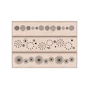  Sparkle Borders Wood Mounted Rubber Stamp Set (LP108 