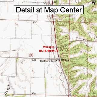  USGS Topographic Quadrangle Map   Warsaw, Illinois (Folded 