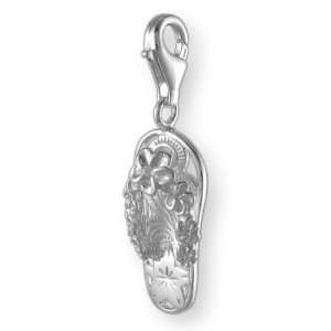  MELINA Charms clip on pendant flip flop sterling silver 