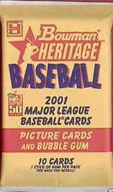 2001 Bowman Heritage Hobby Pack Poss. Pujols Ichiro RC  