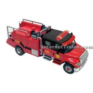   7000 2 Axle Crew Cab Brush Fire Truck   Red/Black Toys & Games