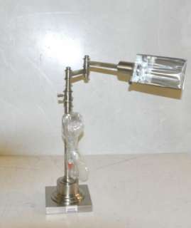RESTORATION HARDWARE SWING ARM LIBRARY TASK TABLE LAMP ANTIQUE NICKEL 