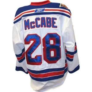  Bryan McCabe Jersey   NY Rangers Game Worn #28 White 