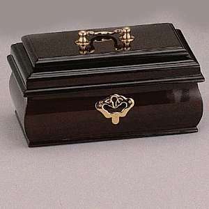  WOOD JEWELRY BOX WITH GOLD ACCENTS: Home & Kitchen