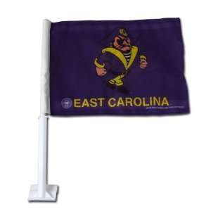  East Carolina Pirates Jolly Roger Car Flag: Sports 