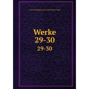  Werke. 29 30: Johann Wolfgang von, 1749 1832 Goethe: Books