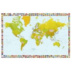  Map of the World (Mercator Projection)   Poster (70.75X45 