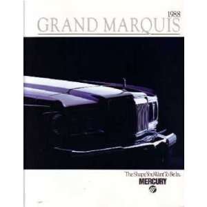 1988 MERCURY GRAND MARQUIS Sales Brochure Book: Automotive