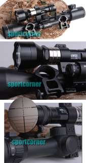 Brandl new Illuminated 3 9X40 rifle SCOPE + 600 Lumens torch+20mm red 
