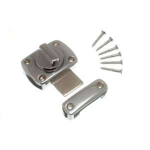  THUMB TURN LATCH DOOR CATCH CHROME PLATED WITH SCREWS 