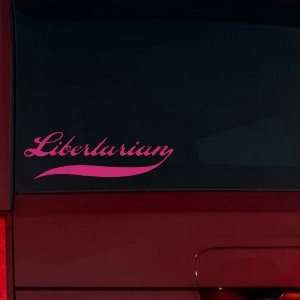  Libertarian Swash Window Decal (Pink) Automotive
